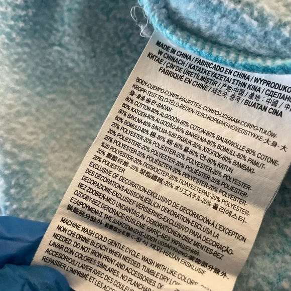Vans US Open Surfing 2020 Tie Dye Zip Hoodie Blue White Size M - Picture 10 of 12